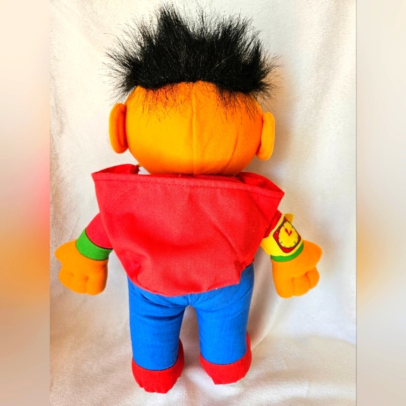 Vtg 1990 Sesame Street Dress Me Up Ernie 13" Plush Doll Playskool Zip Snap, Hood - Picture 8 of 14
